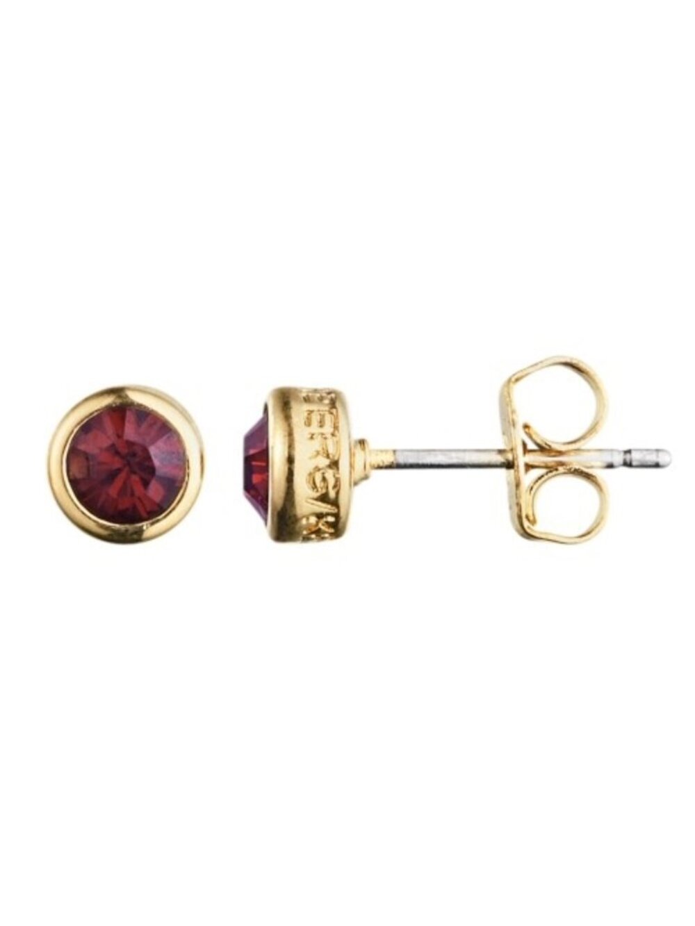 Dyrberg/Kern Selma Swarovski Crystal stud earrings in Wine Red
